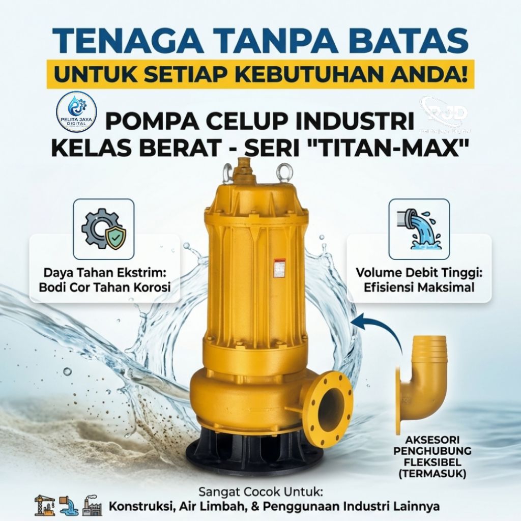 Pompa Celup Air kotor 8inch Empang Submersible Water Pump Sewage Pump
