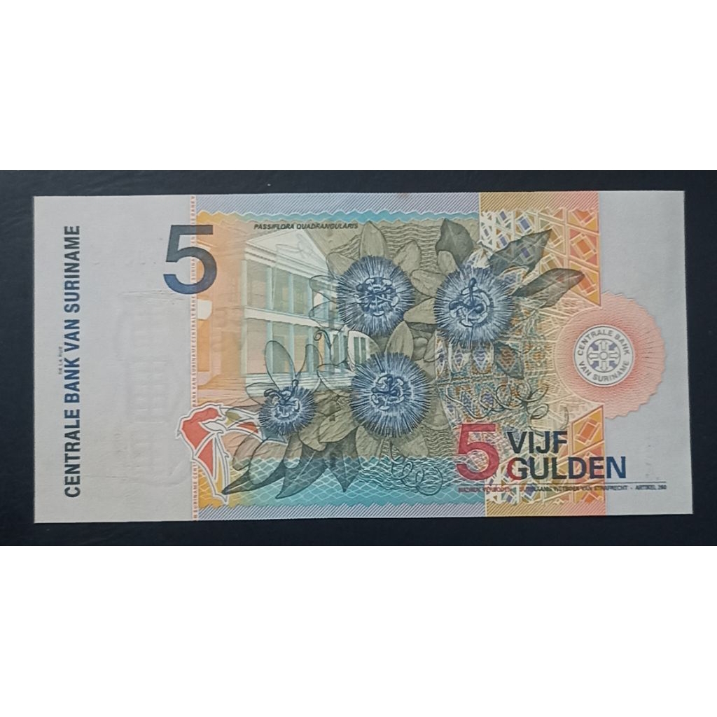 UANG KERTAS SURINAME 5 GULDEN