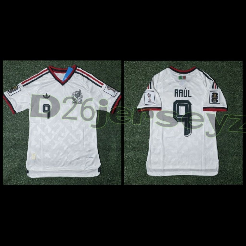 Jersey MeksikoO_ Away Player Issue 2026 / 2027 + Cetak Nama Nameset RAUL 9 / Custom suka suka Font O