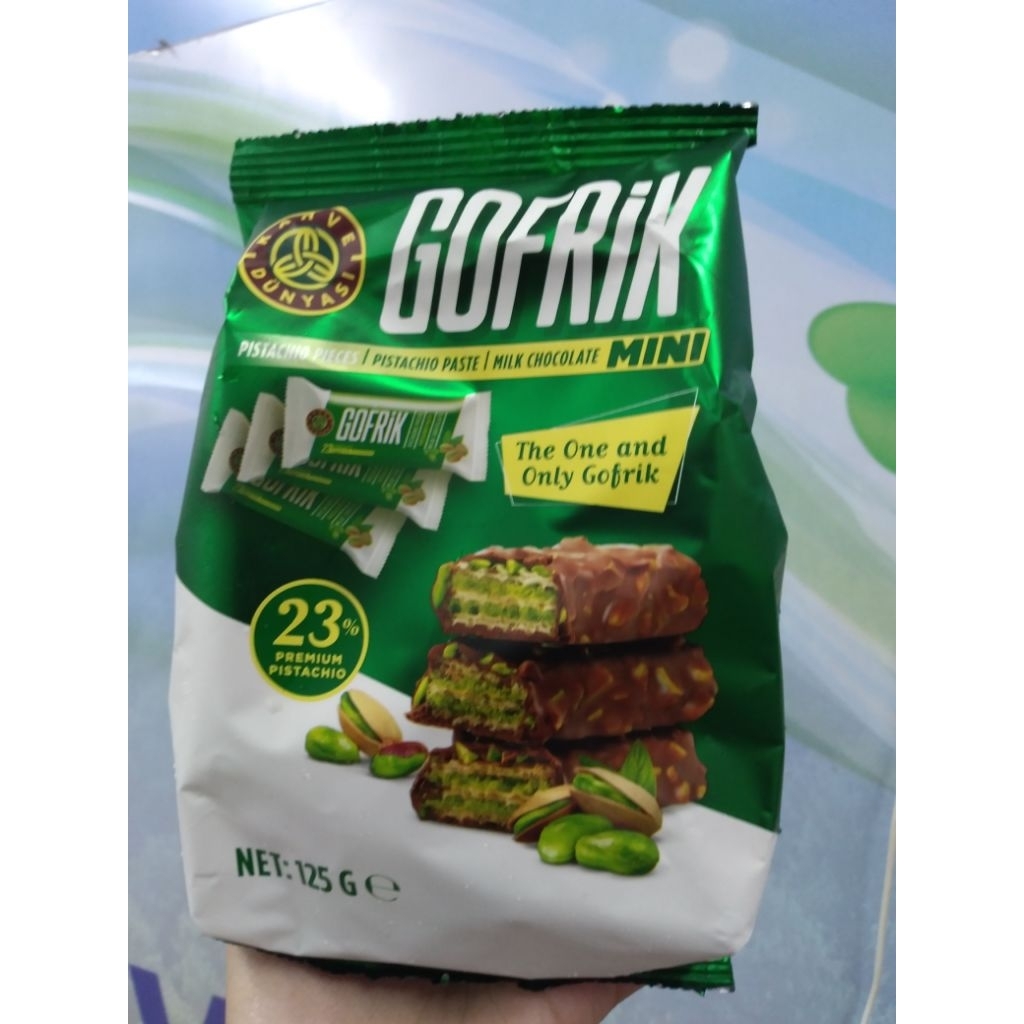 Coklat Wafer Pistachio Gofrik