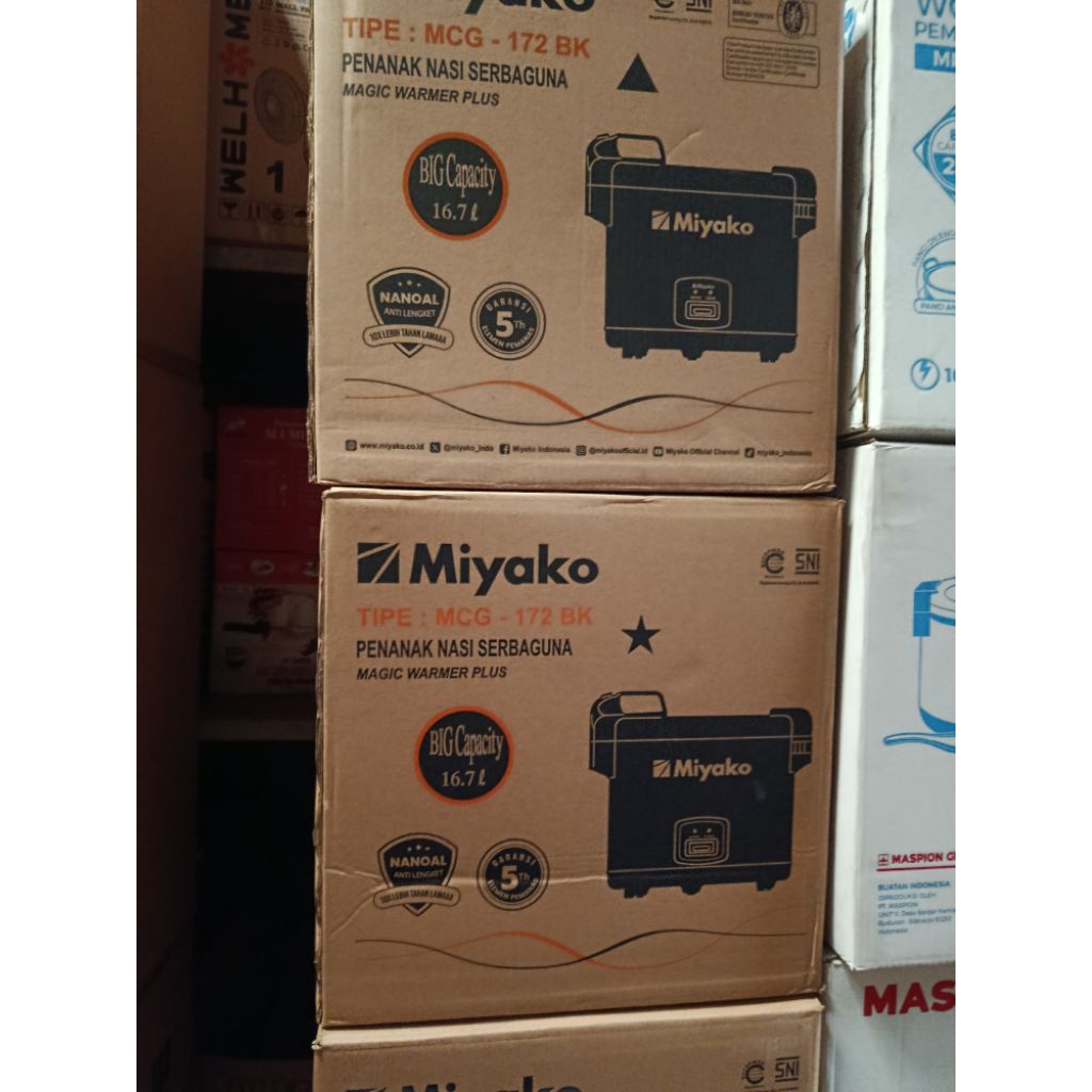 RICE COOKER PENANAK NASI SERBAGUNA MIYAKO MCG 172 KAPASITAS 6 LITER