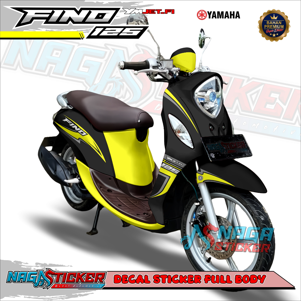 Bisa COD Decal Sticker Full Body YAMAHA FINO FI 125 Motif SIMPLE KDN12 DESAIN Bisa Custom