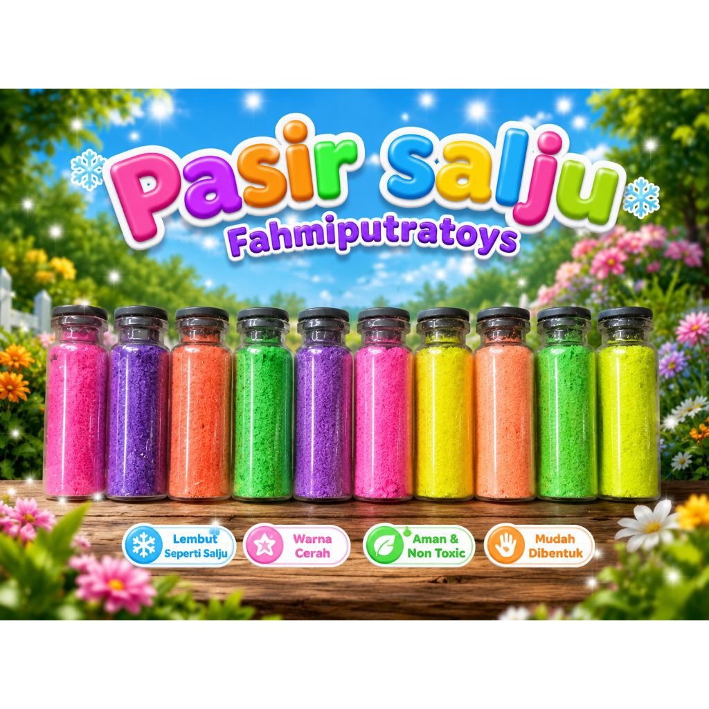 MAINAN ANAK EDUKASI PASIR SALJU WARNA WARNI LUCU