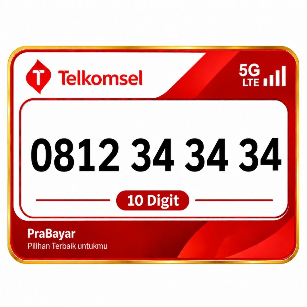 Nomor Cantik 10 digit Simpati 0812 343434