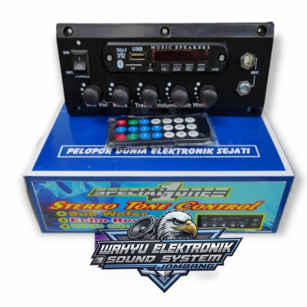 Aktif Tone Control + USB MP3 Bluetooth ECHO 2mic Karaoke Original