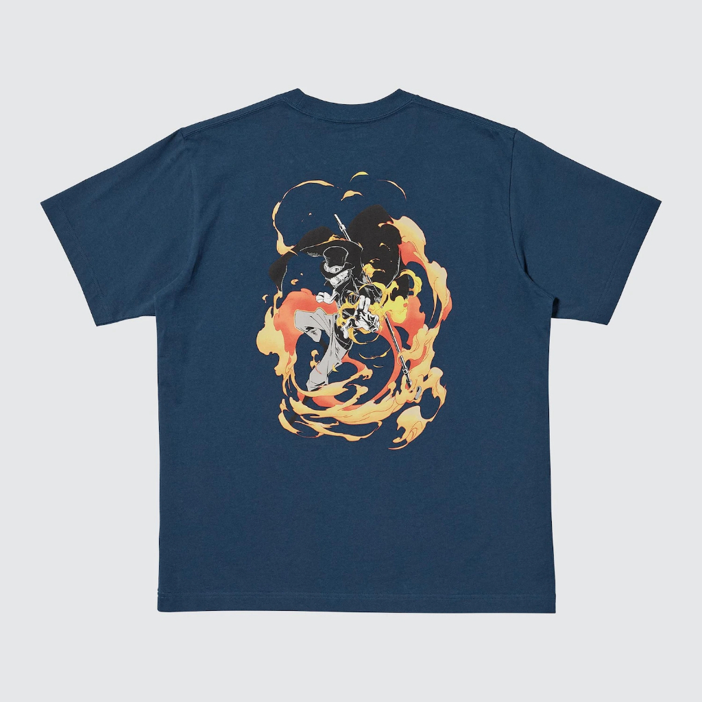 Tshirt Uniqlo x One Piece (Sabo) | UT One Piece Kaos Lengan Pendek Unisex - Navy