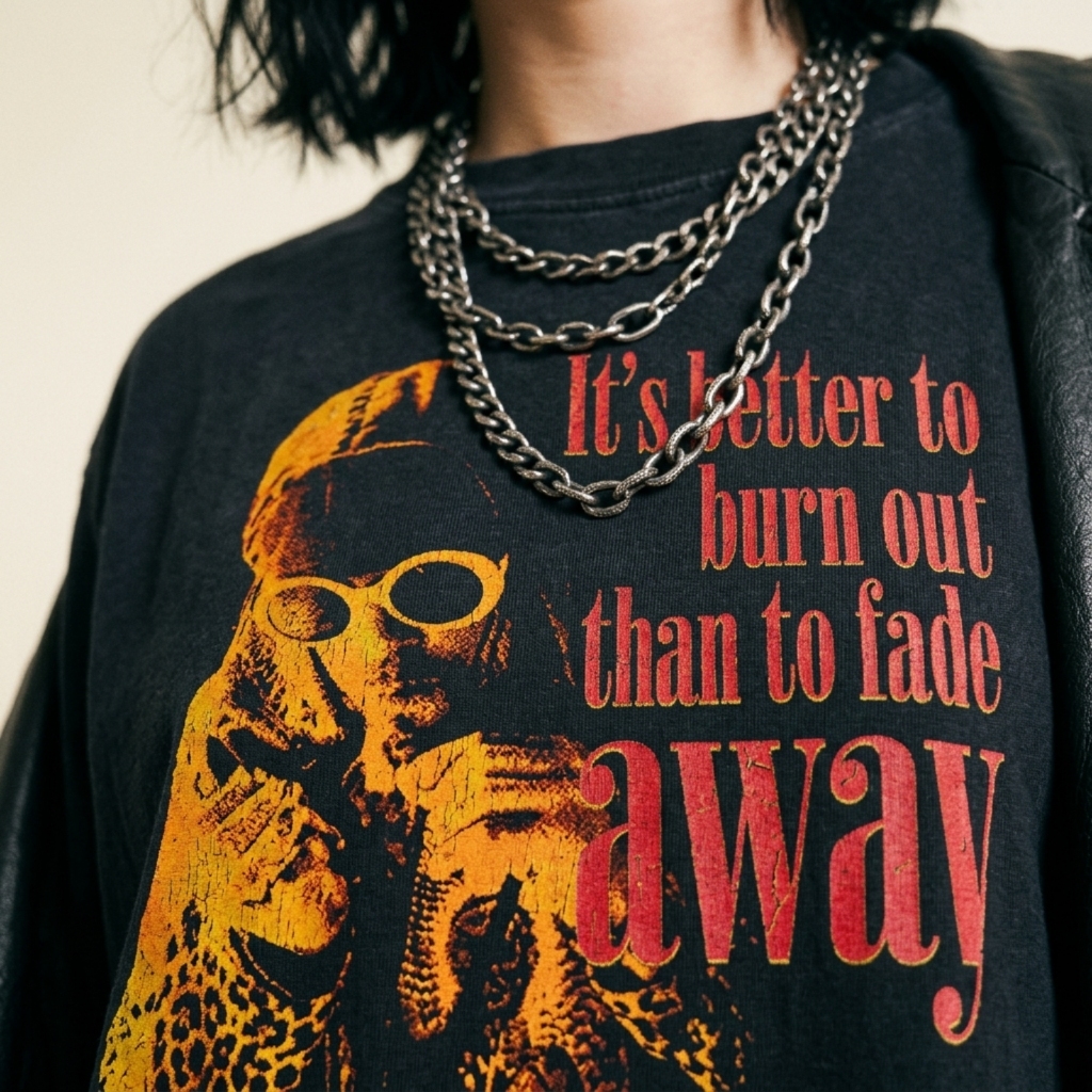 Kaos Vintage Kurt Cobain Nirvana Band Rock Unisex