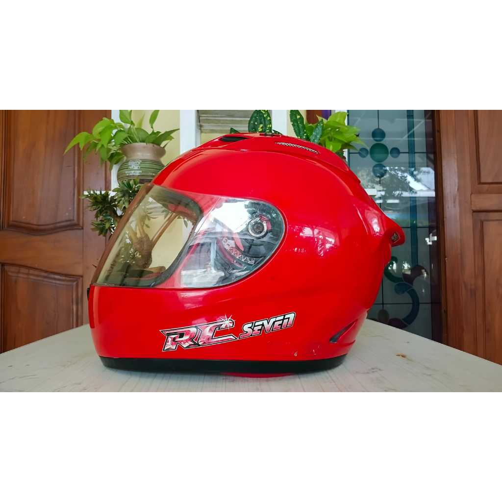 Helm KYT RC 7 RED SOLID SECOND PILIHAN 2