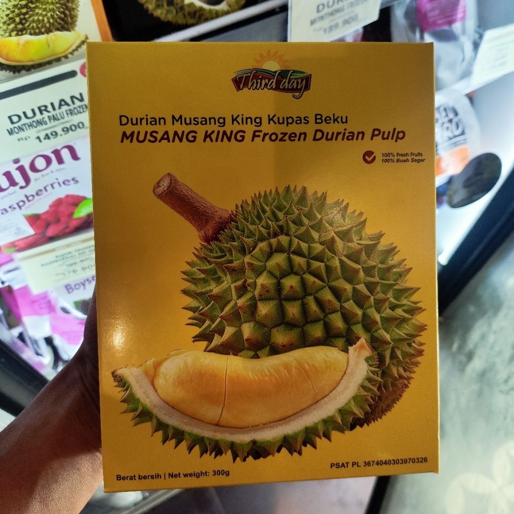 Third day durian musang king kupas beku 300g - Musang king Frozen durian plup