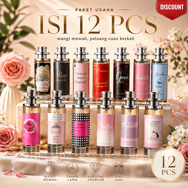Paket Usaha Isi 12Pcs Parfum Thailand 35ml Unisex / Paket Parfum