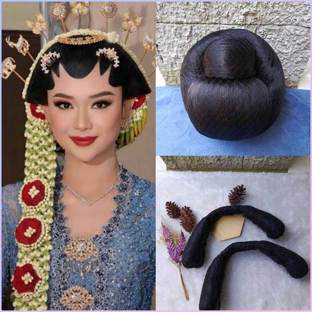 Satu Set Sanggul Pengantin Jawa(Sanggul Jawa + Subal Solo)