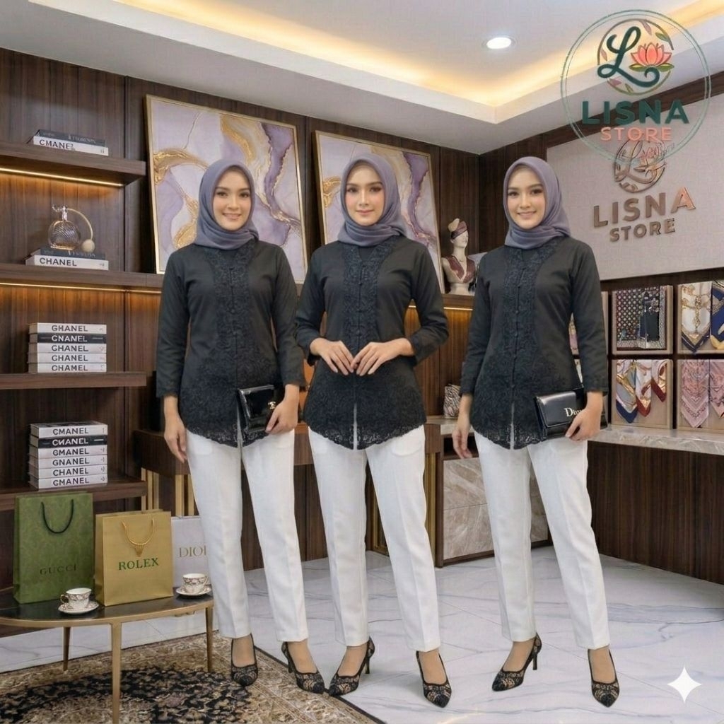 Encim Bordir Kebaya Encim Baju Encim Kebaya Encim Betawi Encim Bordir Encim Lengan 7/8