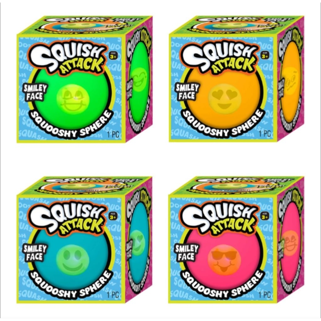 ByDesign Squish Attack Smiley Face Mainan Anak Squishy Assorted