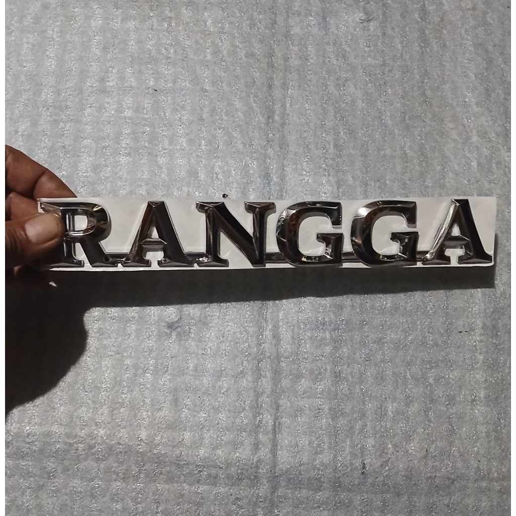 emblem logo tulisan toyota rangga ful chrome original