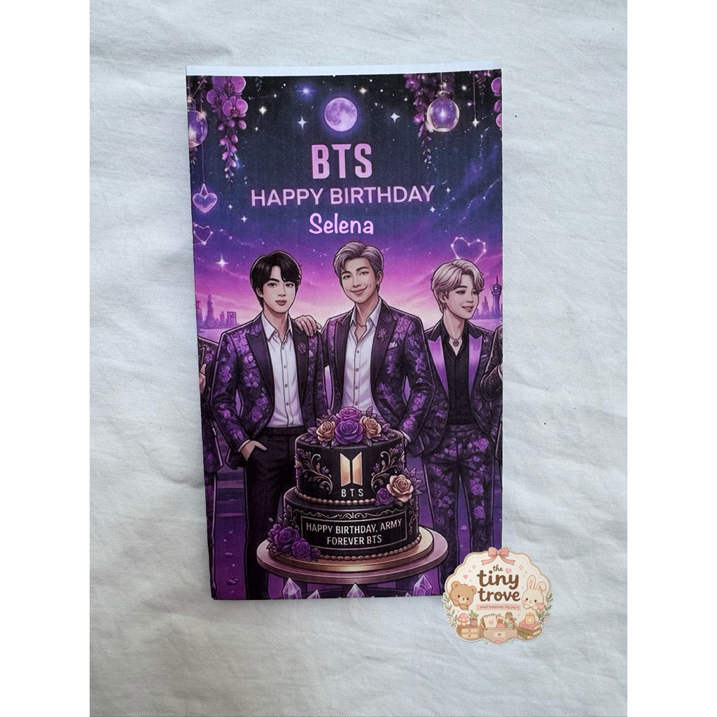paper bag BTS mini 10x18cm custom nama
