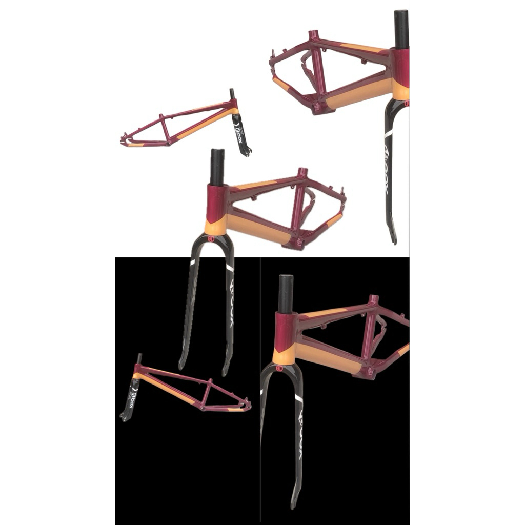 Frame+fork replika razor merah
