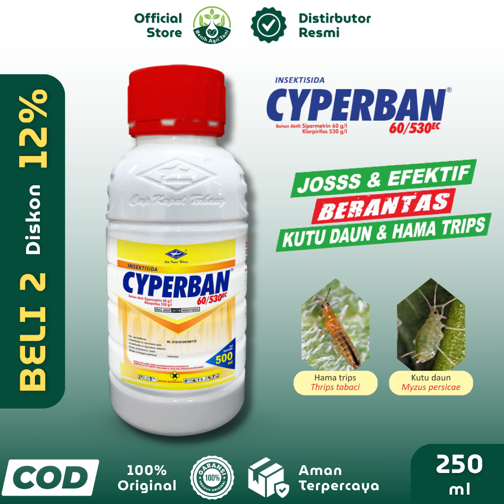 CYPERBAN 60/530EC Insektisida Cap Kapal Terbang