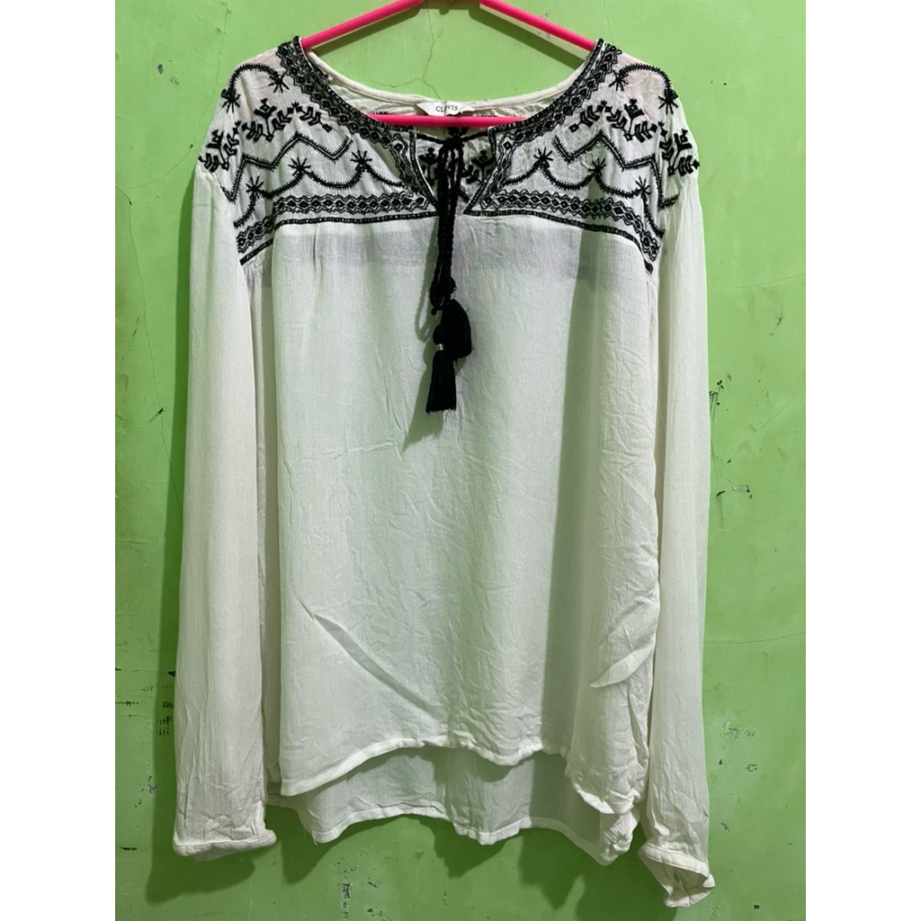 preloved blouse bordir