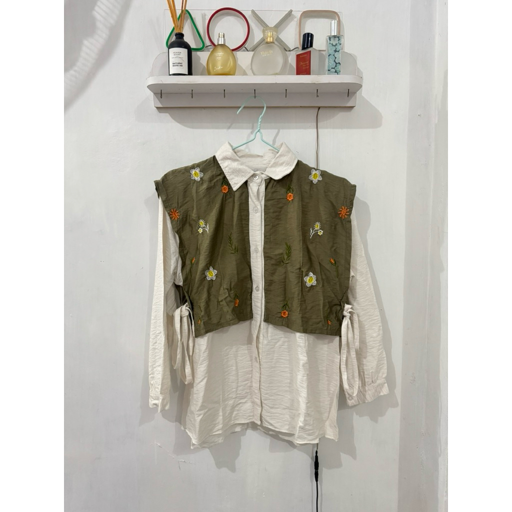 Preloved Blouse Linen Sage