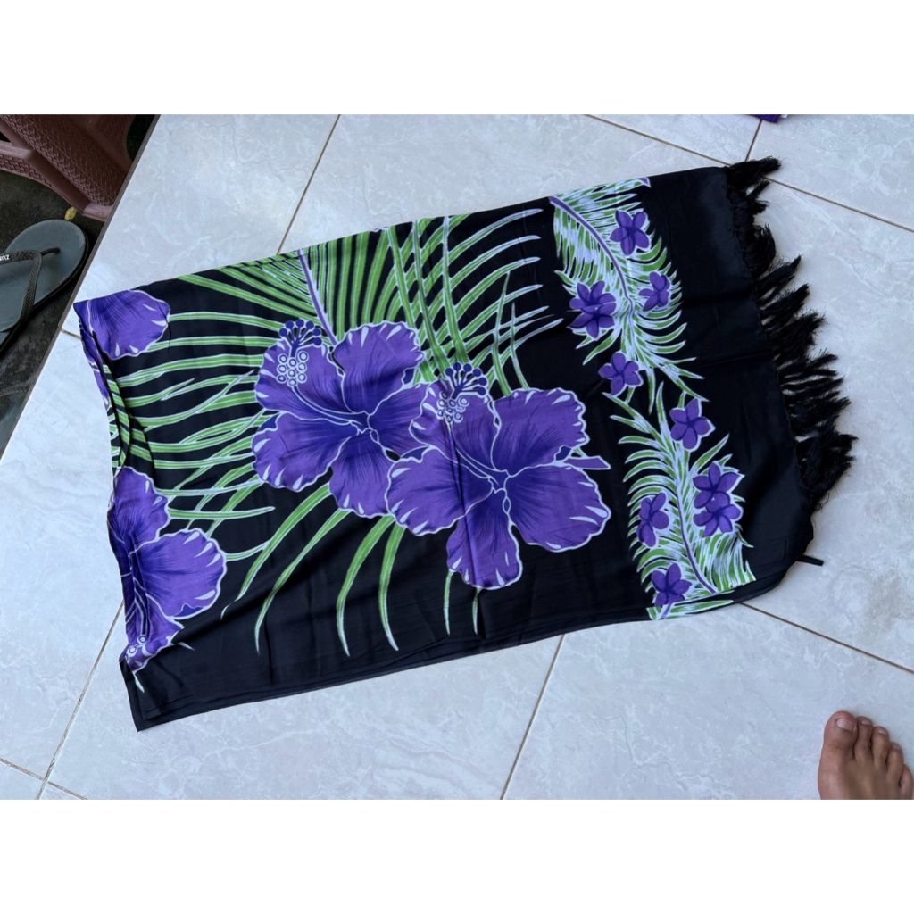 Kain Bali Sarong Tebal 175cm Summer Series - Kamboja Summer Grade A Ungu. Home Dress Bali
