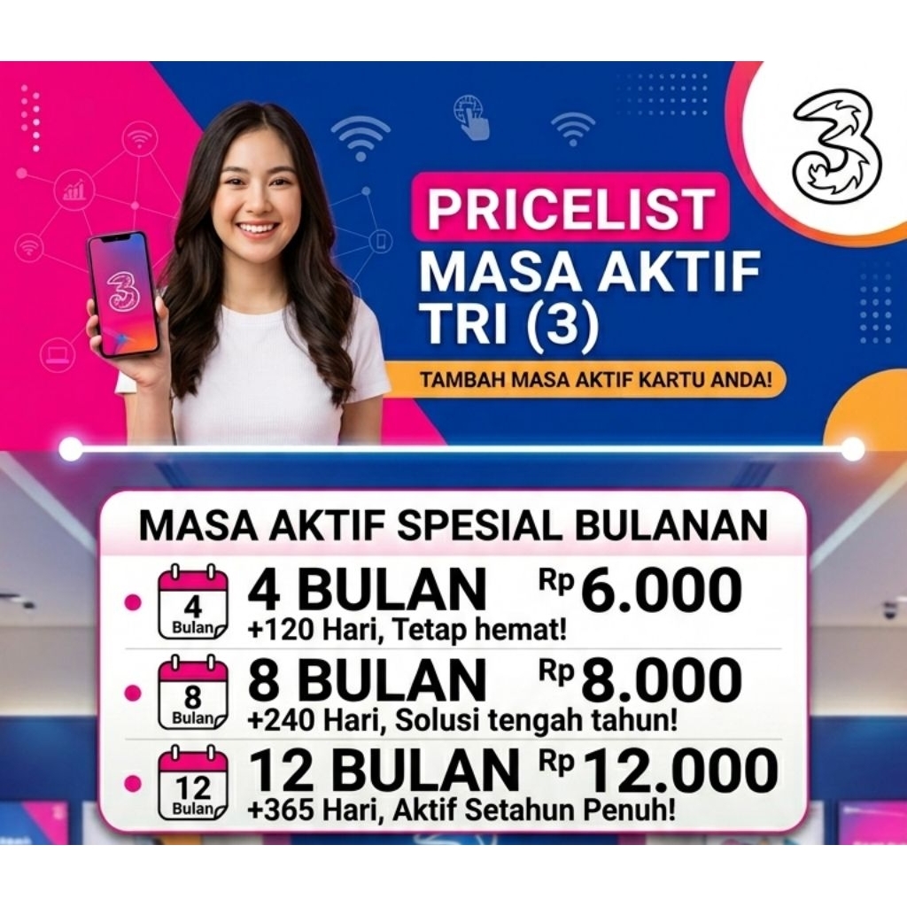 Perpanjang masa aktif Tri