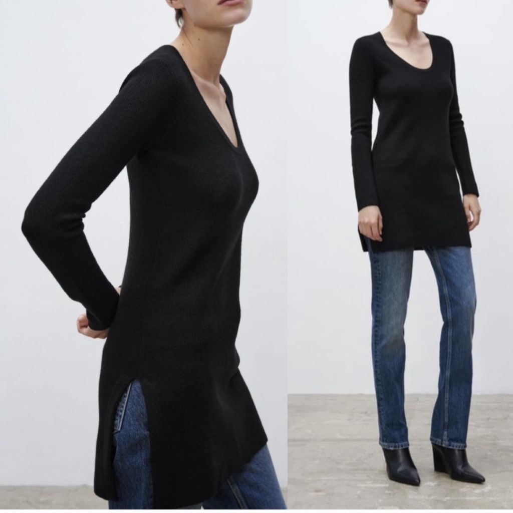 ZARA knit wool blend top