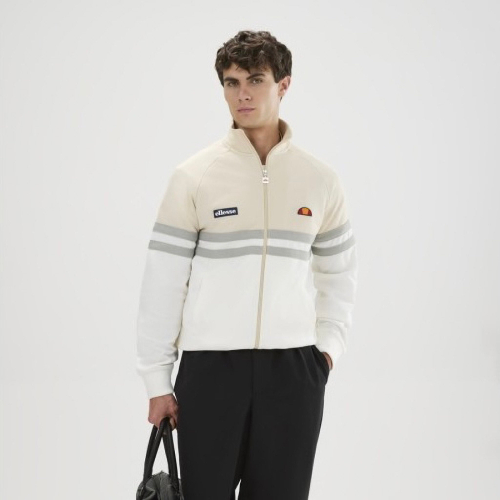 Ellesse Rimini Tracktop Jacket In Off White / Stone
