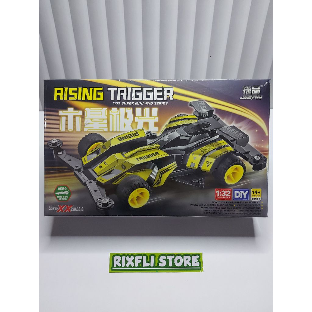 Mobil Tamiya KIT JIEPIN Series RISING TRIGGER Black and Yellow Chassis SUPER XX