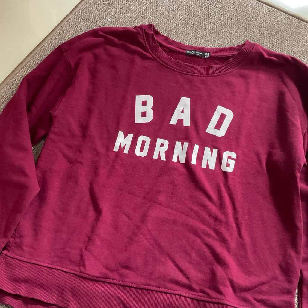 Bershka sweatshirt maroon