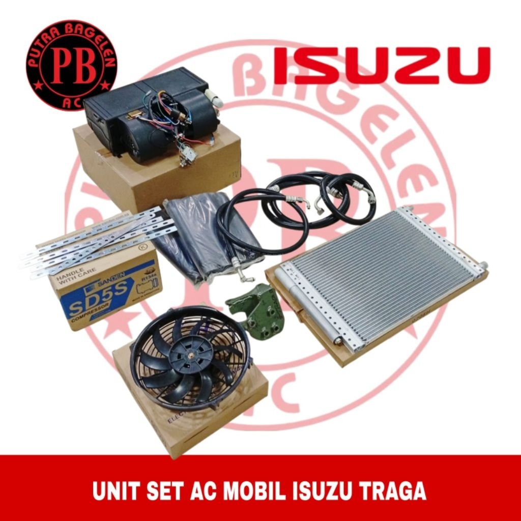 unit set ac mobil sanden IZUZU TRAGA