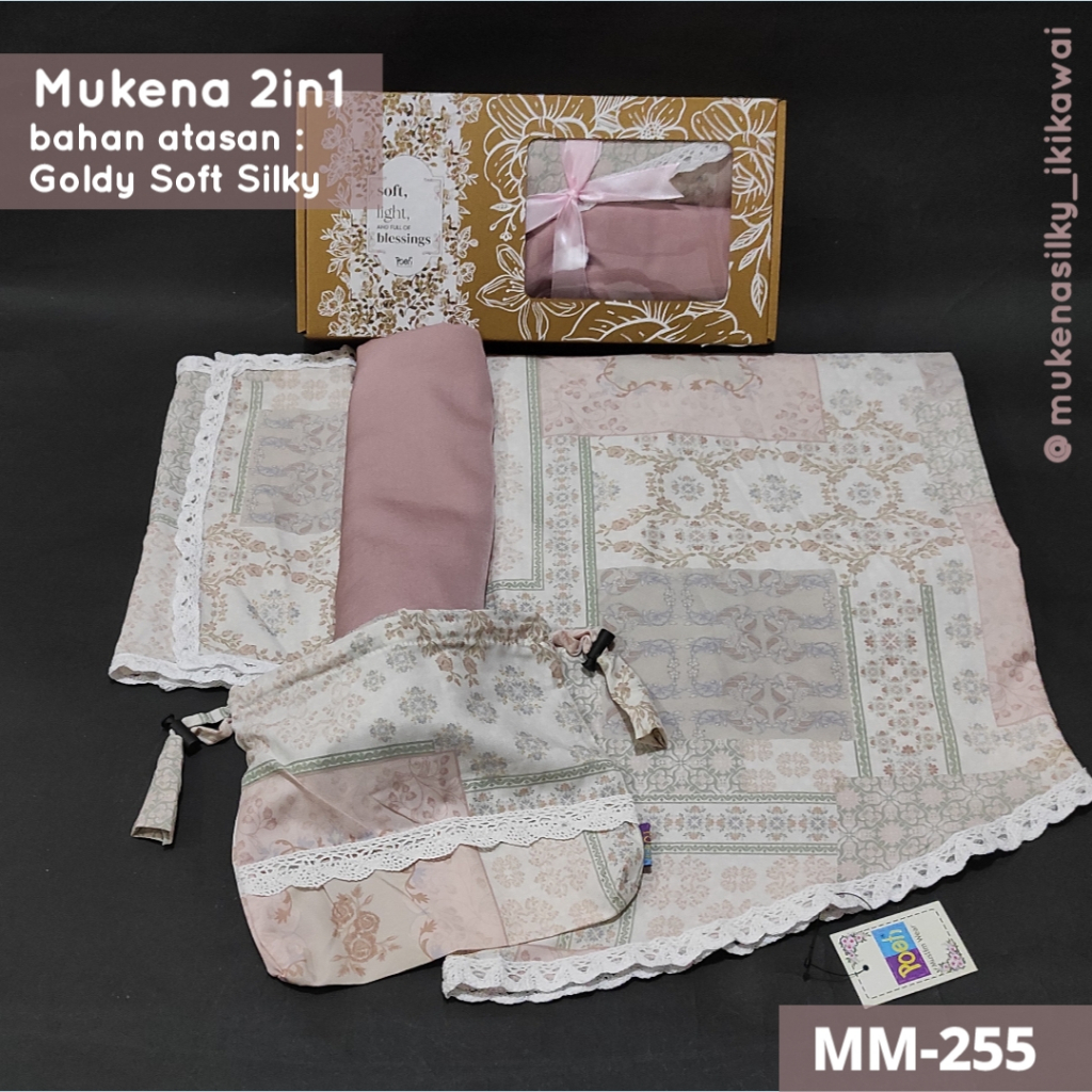 Ikikawai - Mukena Dewasa Mukena 2in1 Traveling Poeti (MM-255)