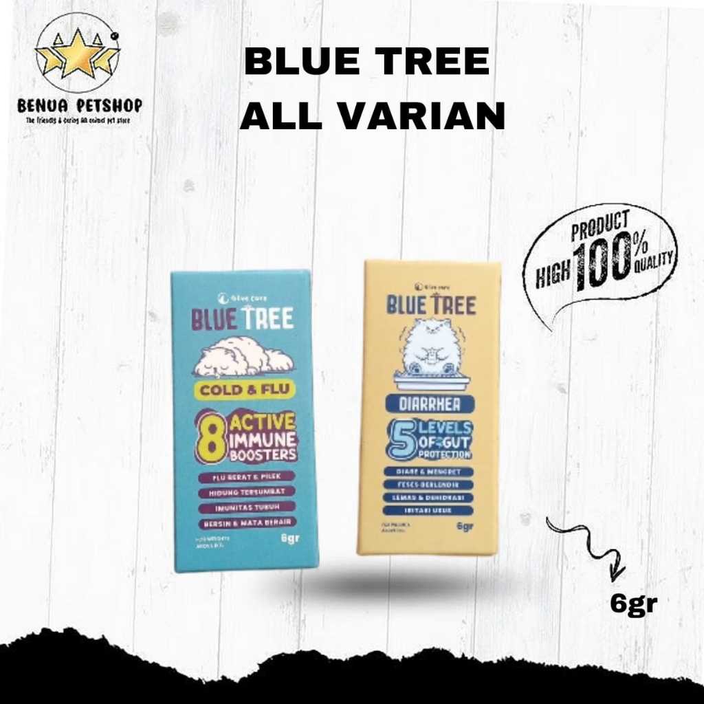 BLUE TREE – OBAT FLU DAN DIARE KUCING ALL VARIAN (6gr)