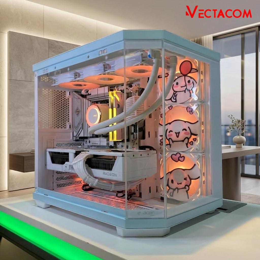 PC RAKITAN - ACER V950 WHITE | INTEL CORE ULTRA 7 265F | B860 | DDR5 2X16GB | SSD NVME 1TB | RX 9070