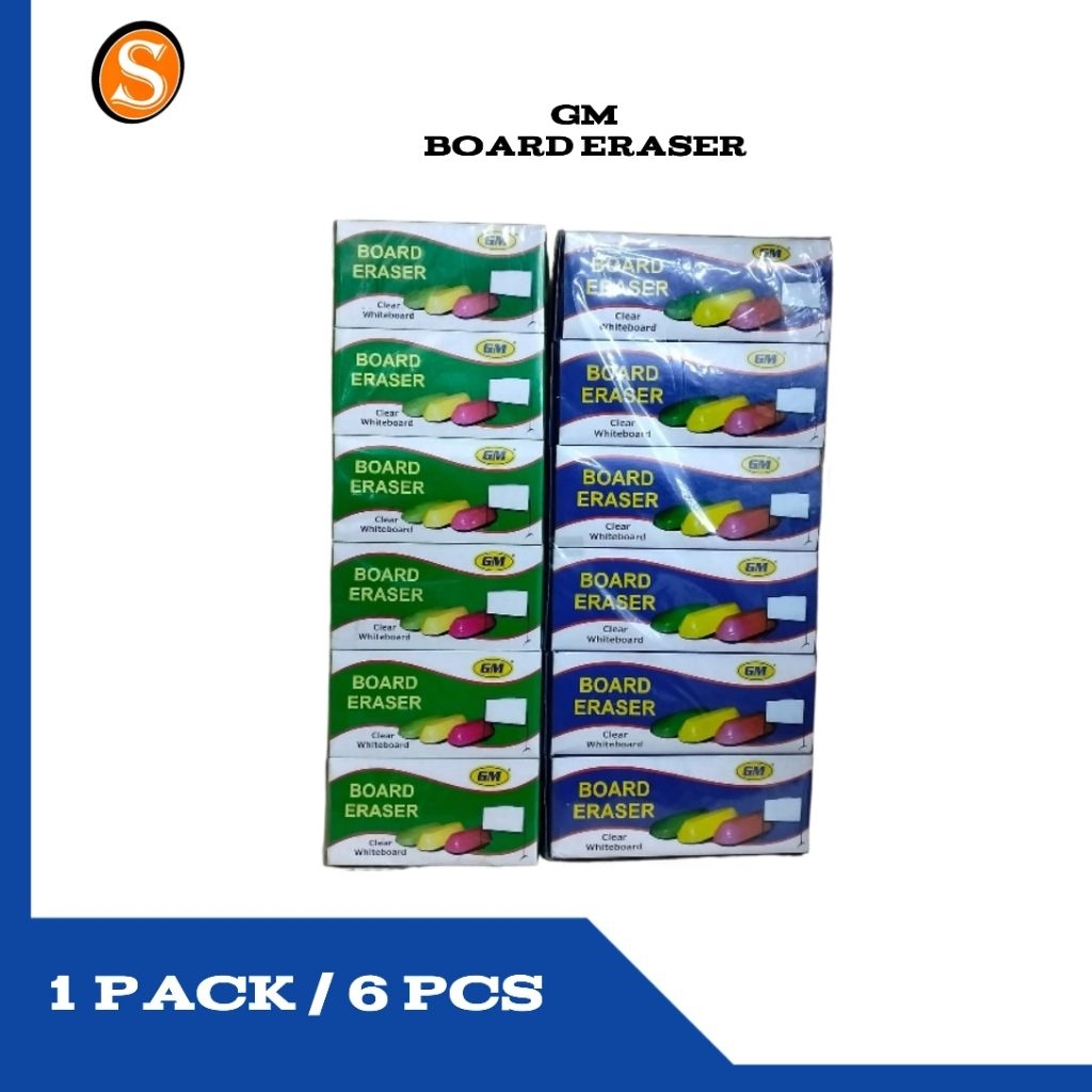 [1 PACK / 6 PCS] PENGHAPUS PAPAN TULIS || Eraser Board GM