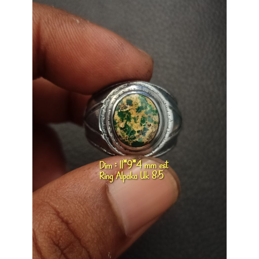 Batu Akik Pirus Persia - 31 ( Serat Emas )