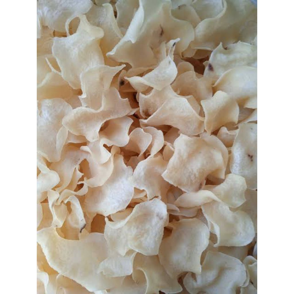 (1kg) Krupuk gadung mentah grade A asin gurih putih asli kediri super premium