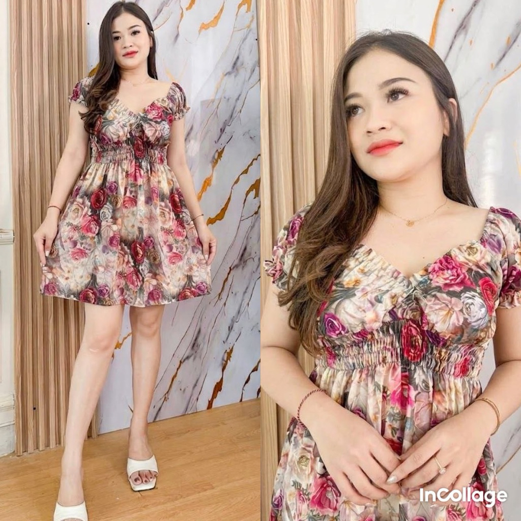 Daster lindy/dress anti pelakor/dress sexy/rayon bali/kerut/pendek