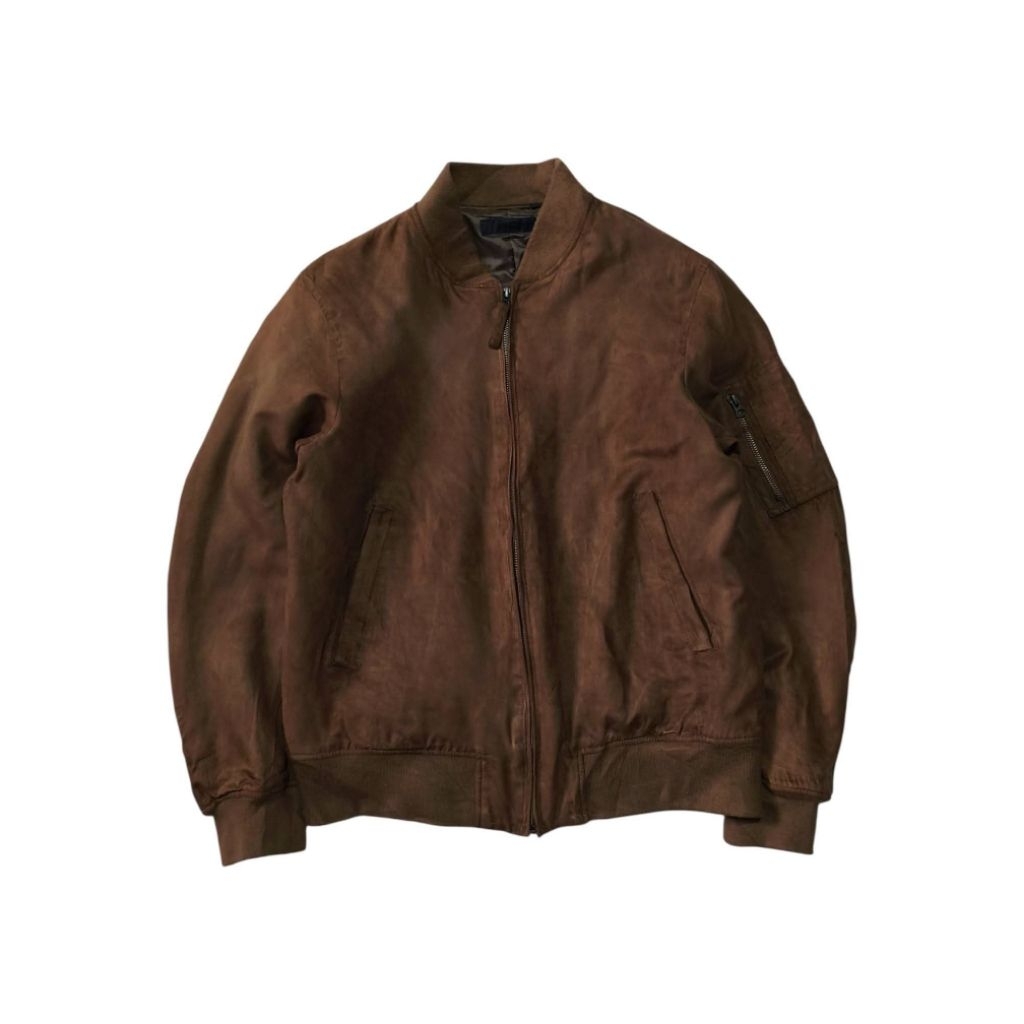 Uniqlo bomber suede jacket