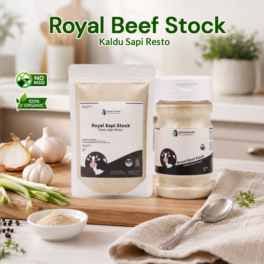 GEANORGANIC Kaldu Sapi Non MSG / Penyedap Rasa Non MSG / Kaldu MPASI / Kaldu non MSG