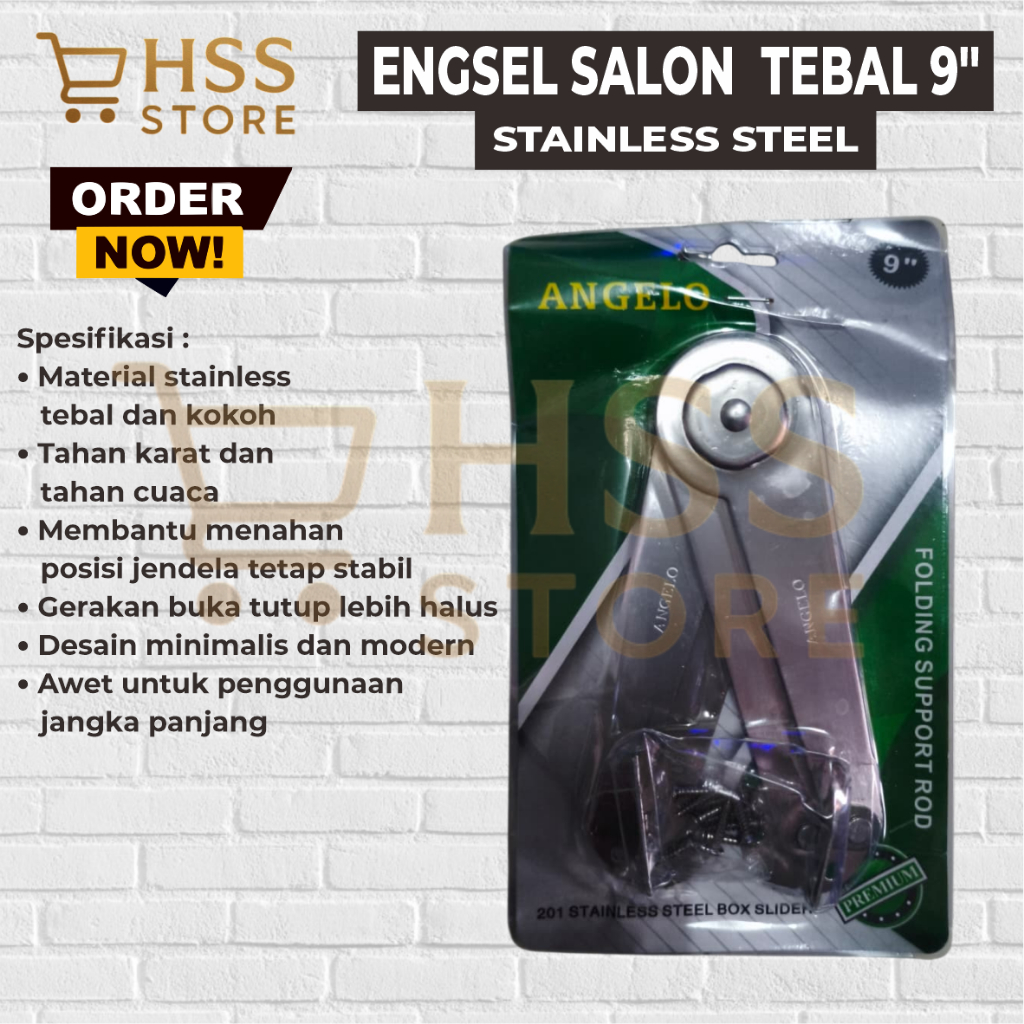 ENGSEL SALON TEBAL 9" stainless Steel /Engsel Jendela Stainless / Engsel Jendela Salon