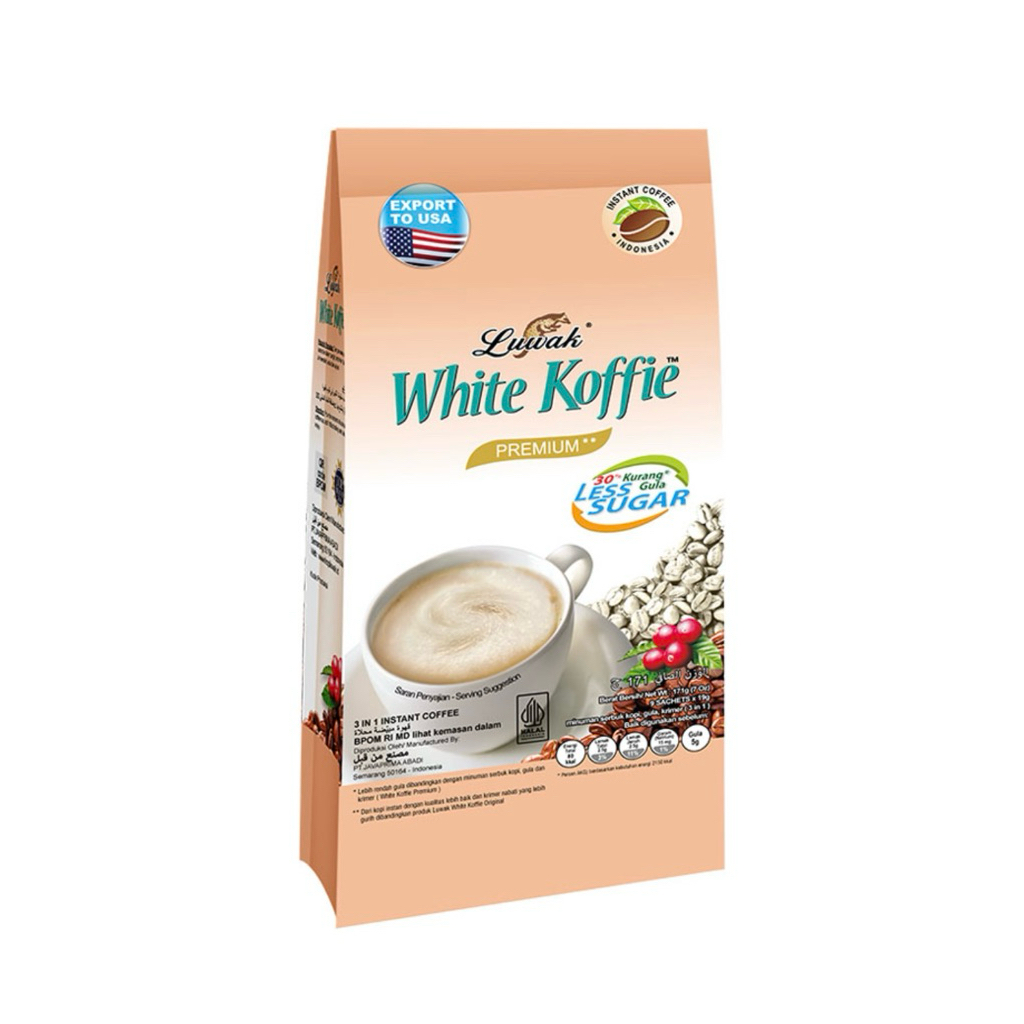 Luwak White Koffie Premium Less Sugar