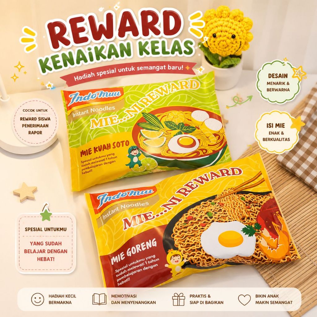 [ MIE NIE REWARD ] Bungkus Reward Siswa untuk Kenaikan Kelas