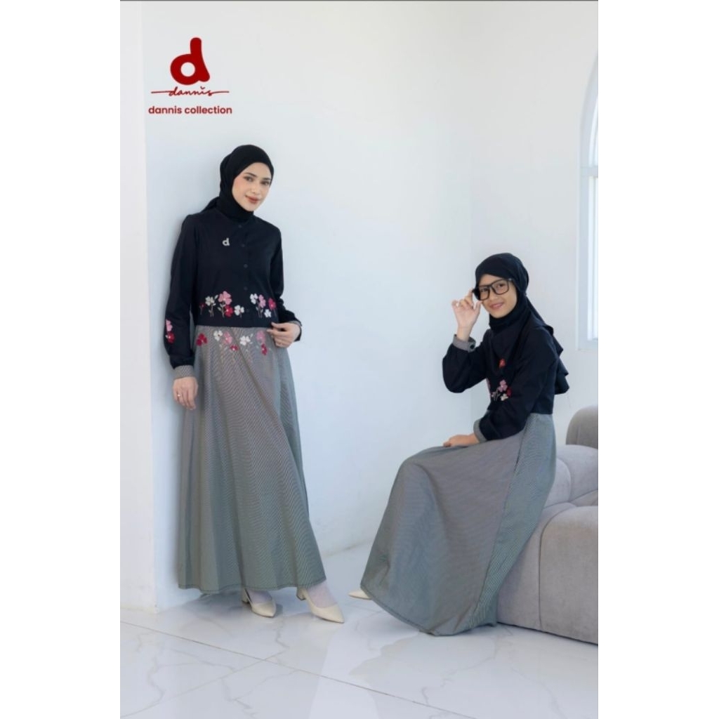 ABAYA DANNIS D'INARA HITAM