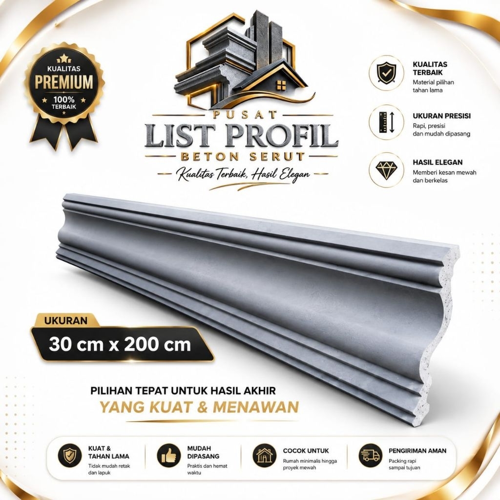 Lisplang Profil Beton List Profil Beton Tempel List Tempel Beton List Cantol Beton