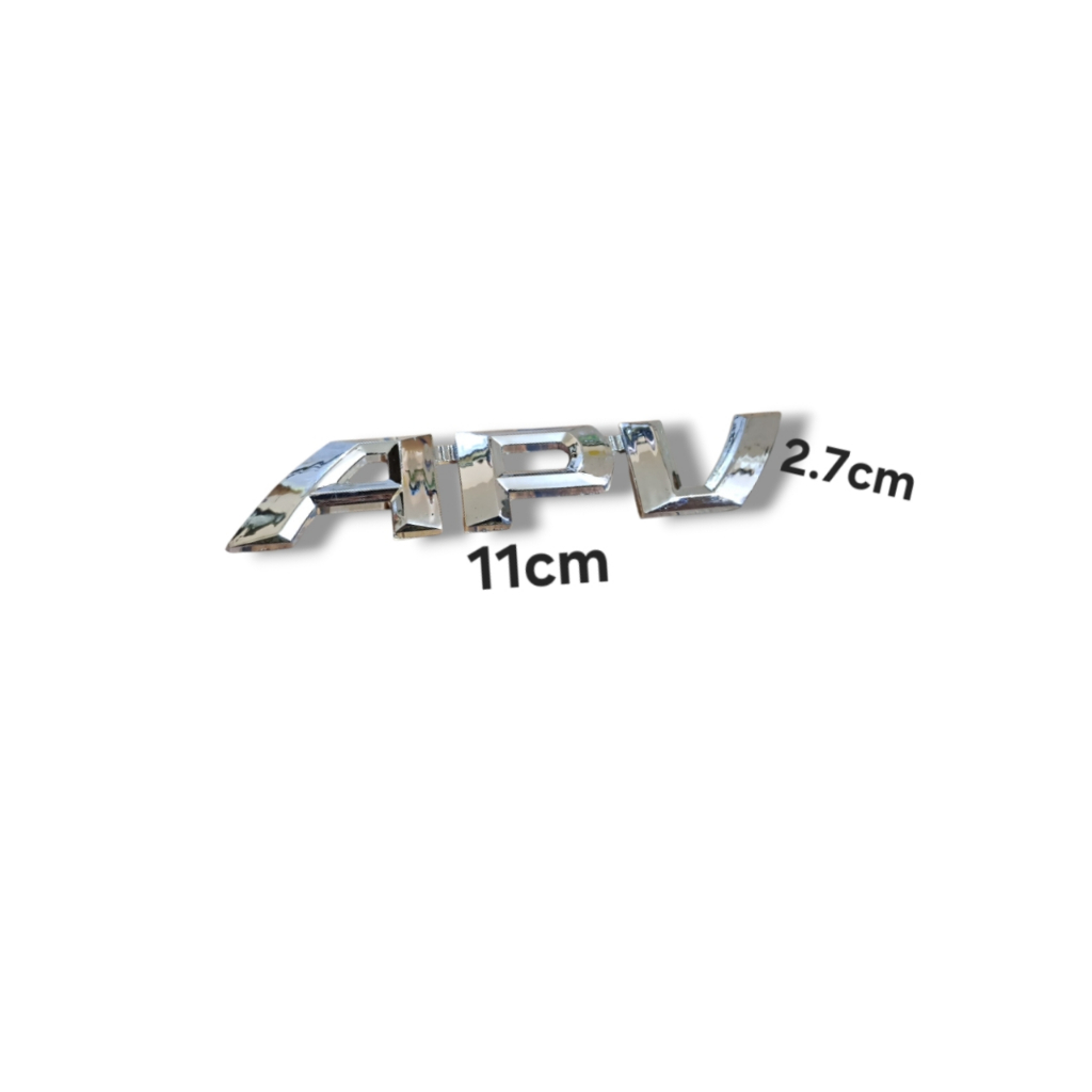 Emblem Apv chrome timbul / Emblem Suzuki Apv chrome / emblem tulisan apv