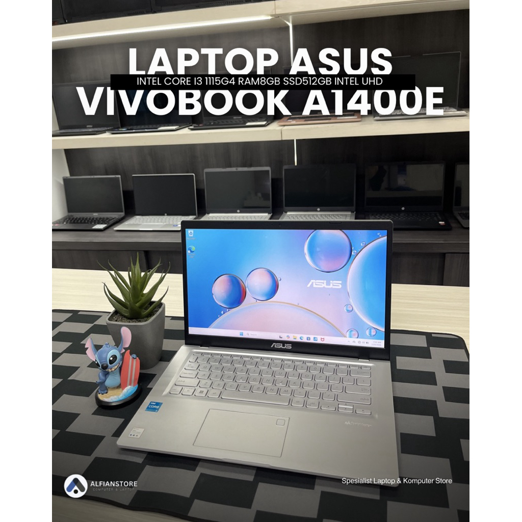 LAPTOP ASUS VIVOBOOK A1400E INTEL CORE I3 1115G4 RAM8GB SSD512GB