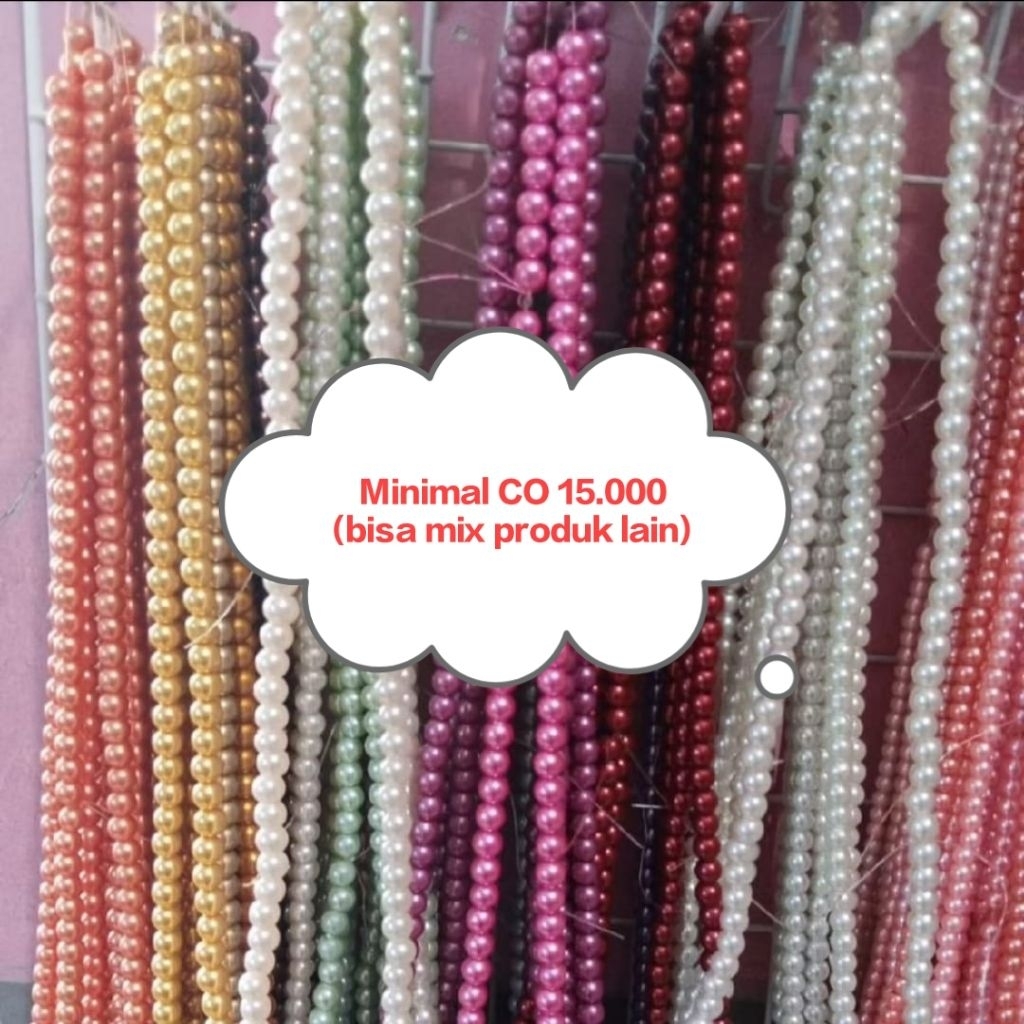 (Batam) Manik Mutiara berat sintetis 8mm