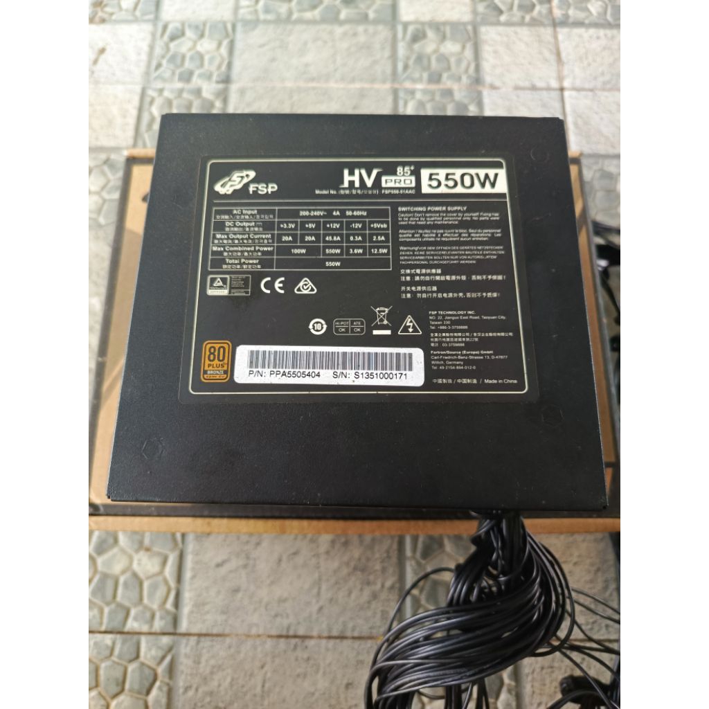 PSU FSP HV pro 550 80+ bronze