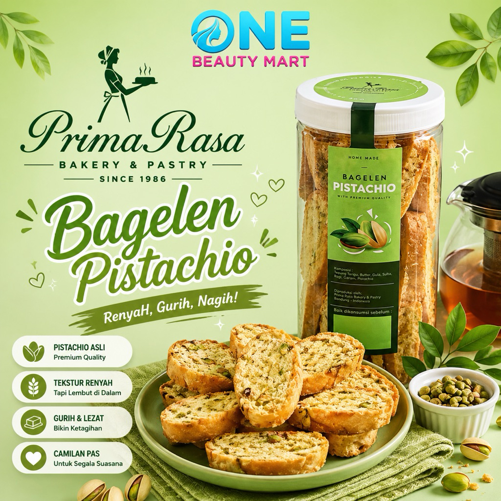 PRIMA RASA Bagelen Pistachio | PrimaRasa Bakery Pastry Cake Brownis Oleh Oleh Khas Bandung