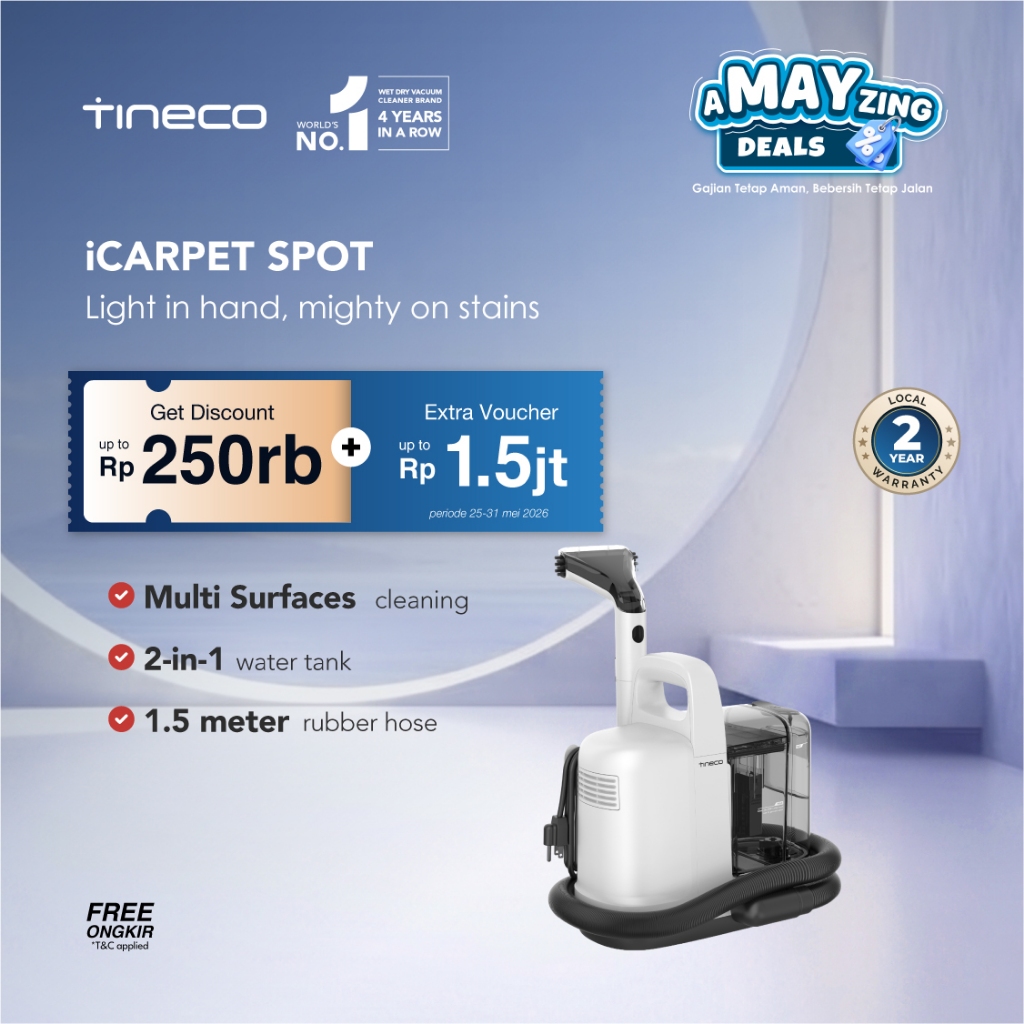 Tineco iCarpet Spot Carpet Cleaner Vakum Pembersih Karpet